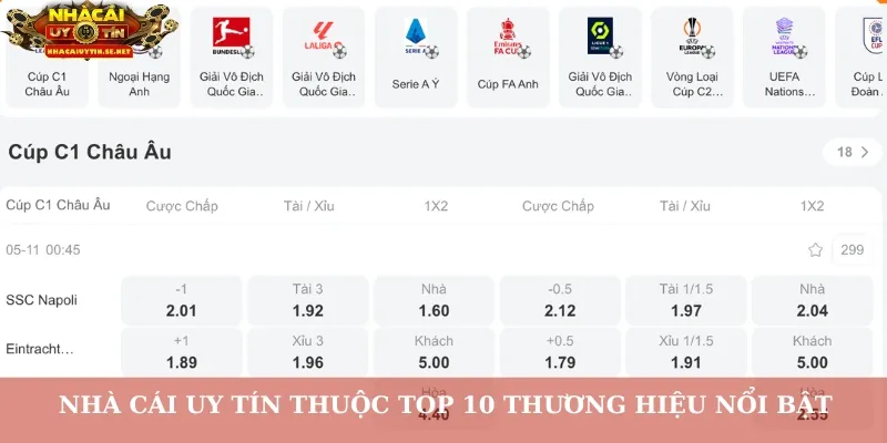 Nhà cái uy tín thuộc Top 10 thương hiệu nổi bật
