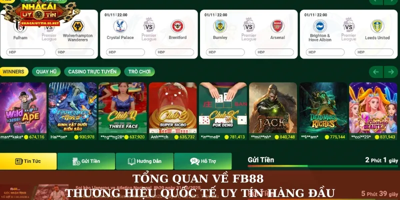 Tổng quan về FB88 – Thương hiệu quốc tế uy tín hàng đầu