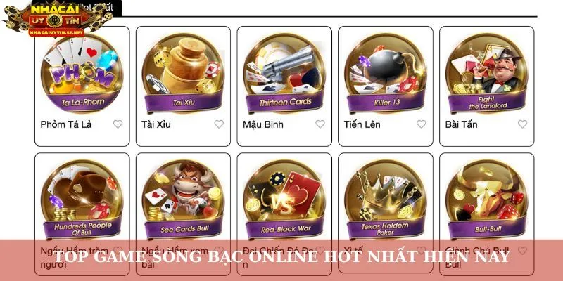 Top game sòng bạc online hot nhất hiện nay