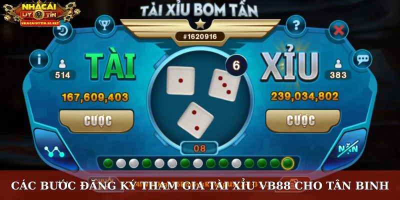 Các bước đăng ký tham gia tài xỉu VB88 cho tân binh