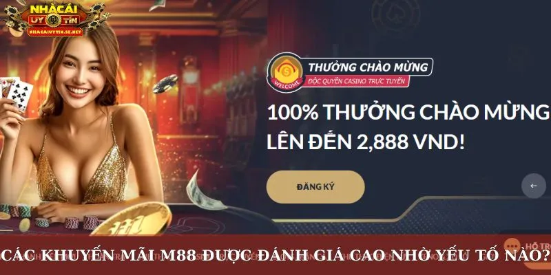 Các khuyến mãi M88 được đánh giá cao nhờ yếu tố nào?