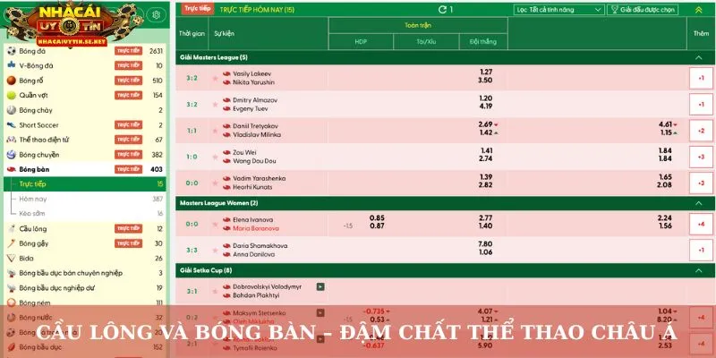 Cầu lông và bóng bàn – Đậm chất thể thao châu Á