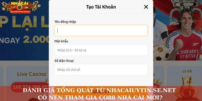 Đánh giá tổng quát từ nhacaiuytin.se.net - Có nên tham gia Co88 nhà cái mới?