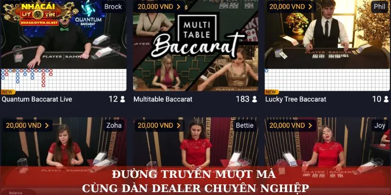 Đường truyền mượt mà cùng dàn dealer chuyên nghiệp