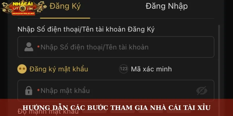 Hướng dẫn các bước tham gia nhà cái tài xỉu