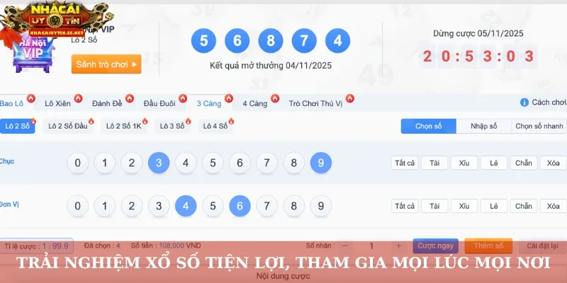 Trải nghiệm xổ số tiện lợi, tham gia mọi lúc mọi nơi