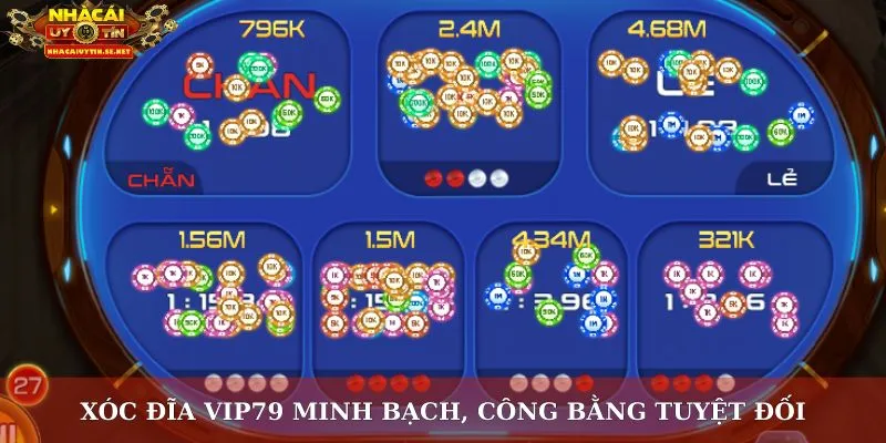 Xóc đĩa VIP79 minh bạch, công bằng tuyệt đối